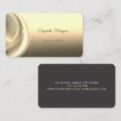 Modern stijlvolle professional, zwart, goud visitekaartje (Voorkant / Achterkant)