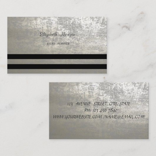 Modern stijlvolle, professionele striped visitekaartje (Voorkant / Achterkant)