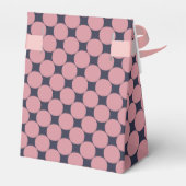 Modern Stijlvolle Roze Polka Dot Bedankdoosjes (Achterkant)