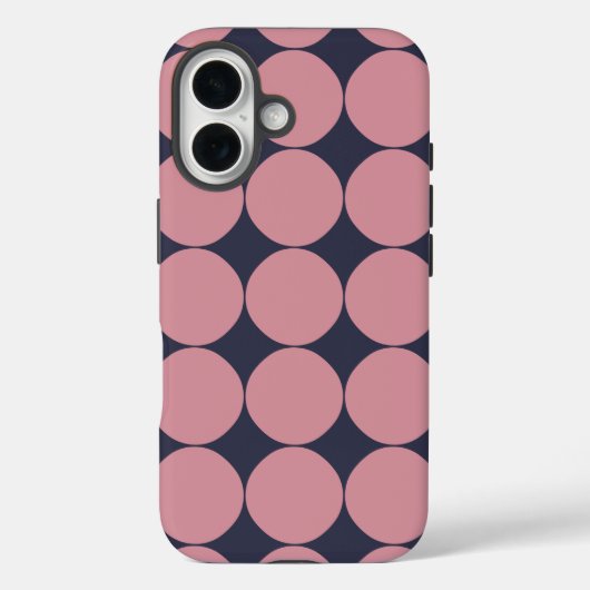 Modern Stijlvolle Roze Polka Dot Case-Mate iPhone Case (Achterkant)