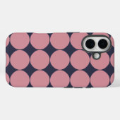 Modern Stijlvolle Roze Polka Dot Case-Mate iPhone Case (Achterkant (horizontaal))