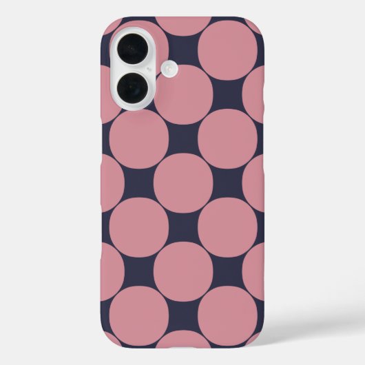 Modern Stijlvolle Roze Polka Dot Case-Mate iPhone Case (Achterkant)