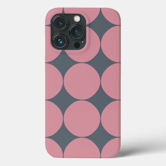 Modern Stijlvolle Roze Polka Dot Case-Mate iPhone Case (Achterkant)