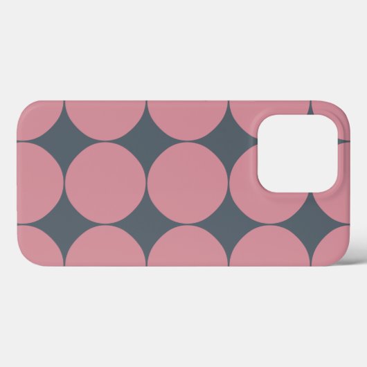 Modern Stijlvolle Roze Polka Dot Case-Mate iPhone Case (Achterkant (horizontaal))