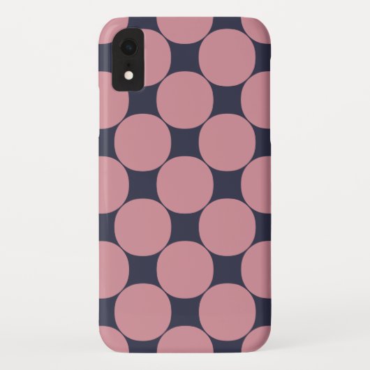 Modern Stijlvolle Roze Polka Dot Case-Mate iPhone Case (Achterkant)