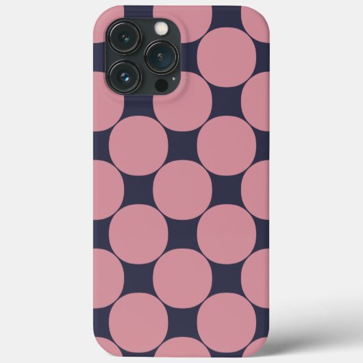 Modern Stijlvolle Roze Polka Dot Case-Mate iPhone Case (Achterkant)