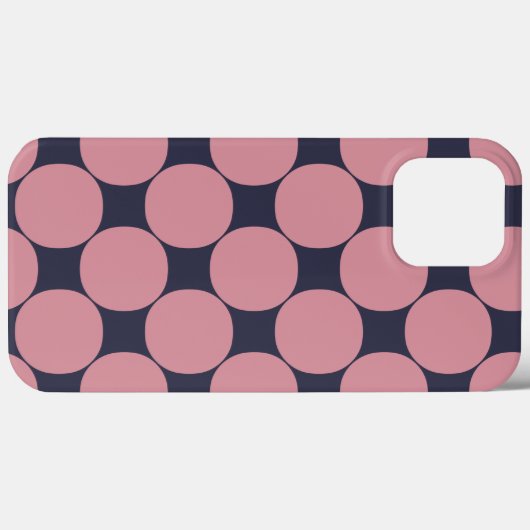 Modern Stijlvolle Roze Polka Dot Case-Mate iPhone Case (Achterkant (horizontaal))