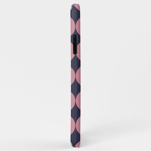 Modern Stijlvolle Roze Polka Dot Case-Mate iPhone Case (Achterkant/rechts)
