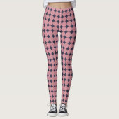 Modern Stijlvolle Roze Polka Dot Leggings (Voorkant)