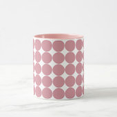 Modern Stijlvolle Roze Polka Dot Mok (Midden)
