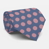 Modern Stijlvolle Roze Polka Dot Stropdas (Opgerold)