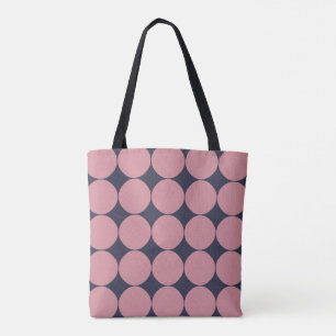 Modern Stijlvolle Roze Polka Dot Tote Bag