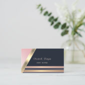 Modern stijlvolle striped, Gold Visitekaartje (Staand voorkant)