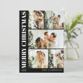 Modern Stijlvolle Typografie Kerstvakantie Kaart (Staand voorkant)