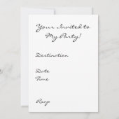 Modern Stiletto Shoe Art Invitation Kaart (Achterkant)