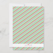 Modern Sting Ray Oranje Green Invite Kaart (Achterkant)