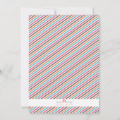 Modern Sting Ray Roze en Sinaasappel Uitnodigen Kaart (Achterkant)