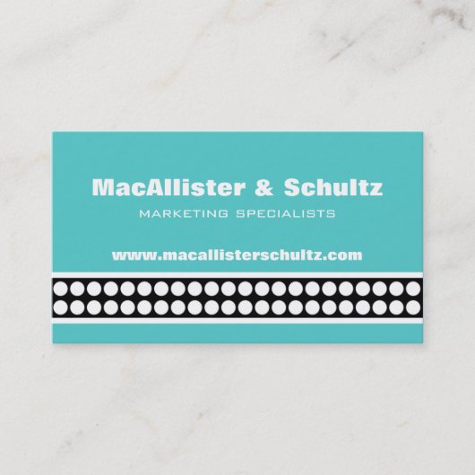Modern Stip Visitekaartje, Turquoise Visitekaartje (Voorkant)
