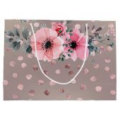 Modern, Stippen, bloemen Groot Cadeauzakje (Achterkant)