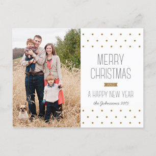 Modern Stippen Kerstfoto Briefkaart
