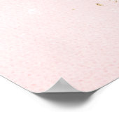 Modern Stof Roze Bloem Unplugged Ceremoniebord Poster (Hoek)