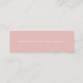 Modern Stof-Roze Klein Logo Mini Visitekaartje (Achterkant)