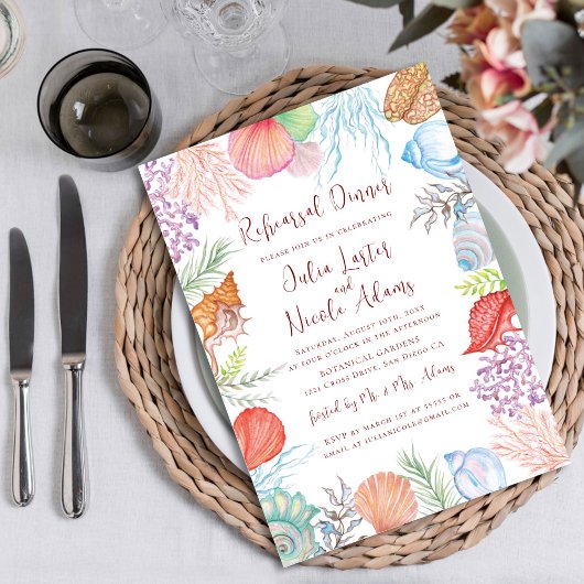 Modern stoffig blauw Zee Shell Beach repetitie din Kaart