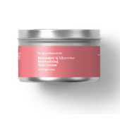 Modern stoffig roos cosmetica potje label 1 x 7,25