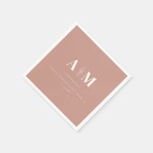 Modern stoffig Roos Elegante bruiloft Servet (Hoek)