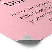 Modern, stoffig Roos en zwarte Mimosa bar Poster (Hoek)