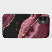 Modern stoffig Roos gouden agaat kristal personali Case-Mate iPhone Case (Achterkant (horizontaal))