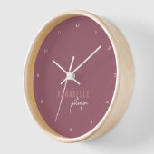 Modern stoffig Roos Minimal Script gepersonaliseer (Hoek)