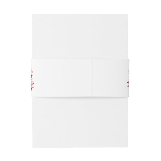 Modern stoffig Roos roze bruiloft Uitnodigingen Wikkel (Achterkant Voorbeeld)