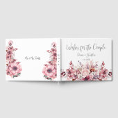 Modern stoffig Roos roze Gastenboek (Volledig)