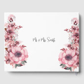 Modern stoffig Roos roze Gastenboek (Achterkant)