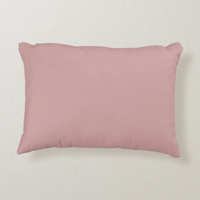 Modern stoffig roos roze Plain Solid Kleur Accent Kussen (Achterkant)