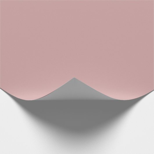 Modern stoffig roos roze Plain Solid Kleur Cadeaupapier (Hoek)