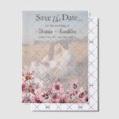 Modern stoffig Roos Save the Date Vellum Uitnodigingen (Offset (Uitnodiging))