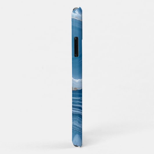 Modern Stone Dusty Blue Marble Case-Mate iPhone Case (Achterkant/rechts)