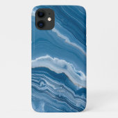 Modern Stone Dusty Blue Marble Case-Mate iPhone Case (Achterkant)