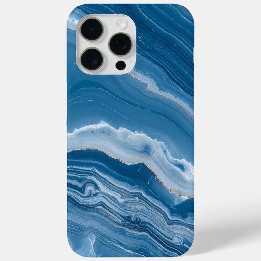 Modern Stone Dusty Blue Marble Case-Mate iPhone Case (Achterkant)