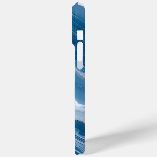 Modern Stone Dusty Blue Marble Case-Mate iPhone Case (Achterkant / Links)