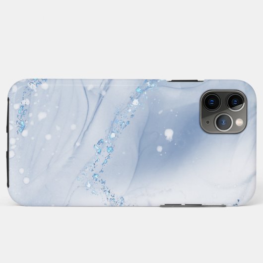 Modern Stone Dusty Blue Marble Case-Mate iPhone Case (Achterkant (horizontaal))