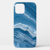 Modern Stone Dusty Blue Marble Case-Mate iPhone Case (Achterkant)