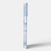 Modern Stone Dusty Blue Marble Case-Mate iPhone Case (Achterkant / Rechts)