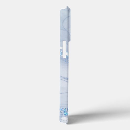 Modern Stone Dusty Blue Marble Case-Mate iPhone Case (Achterkant / Rechts)