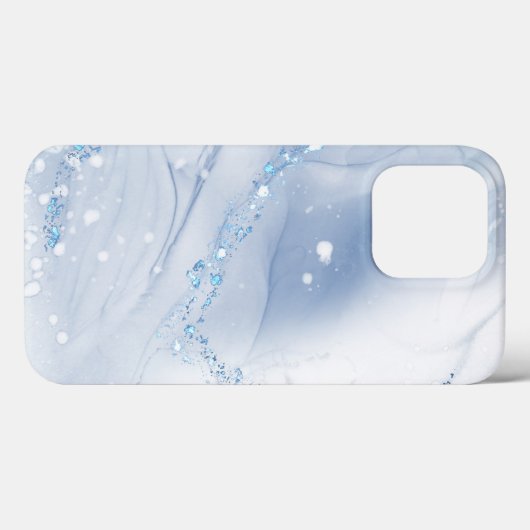 Modern Stone Dusty Blue Marble Case-Mate iPhone Case (Achterkant (horizontaal))