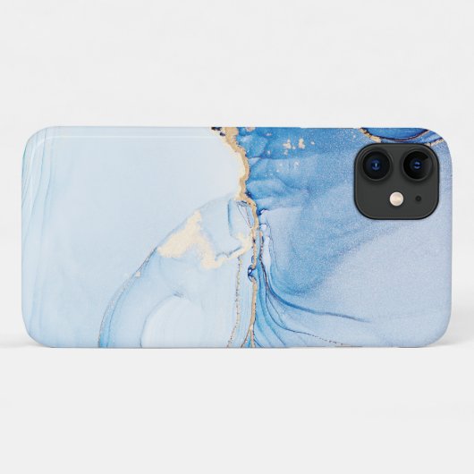 Modern Stone Dusty Blue Marble Case-Mate iPhone Case (Achterkant (horizontaal))