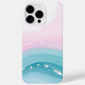 Modern Stone Dusty Blue Marble Case-Mate iPhone Case (Achterkant)