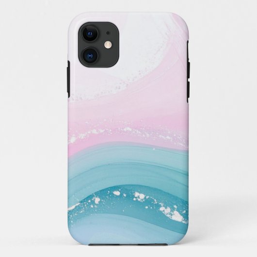 Modern Stone Dusty Blue Marble Case-Mate iPhone Case (Achterkant)